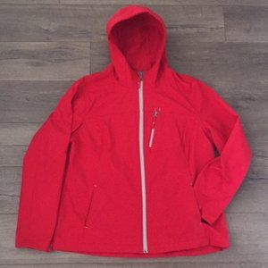Free Tech Women's Red Hooded Soft Shell Jacket